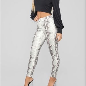 fashion nova snake skin jeans